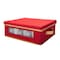 Simplify China Mug & Cup Storage Box, 15-3/4 in L, 13-9/16 in W, 15-3/4 in H, Red, Polyester 9066 - alternate 1